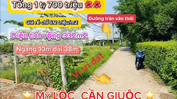 332m đất thổ ngang 10m giá rẻ chỉ 1ty699 triệu.5tr2/m2 ở ngã 3 mỹ lộc.xe hơi🚘thích hợp làm nhà vườn