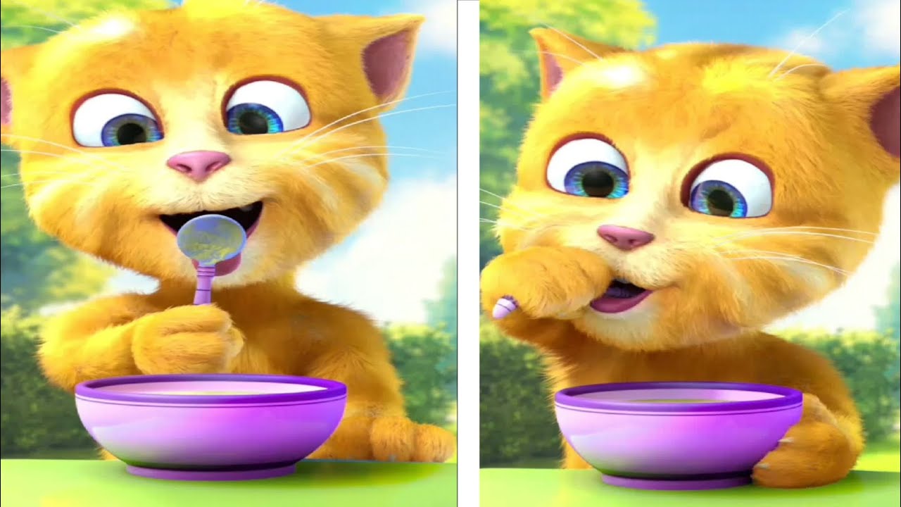 Talking Ginger Eating