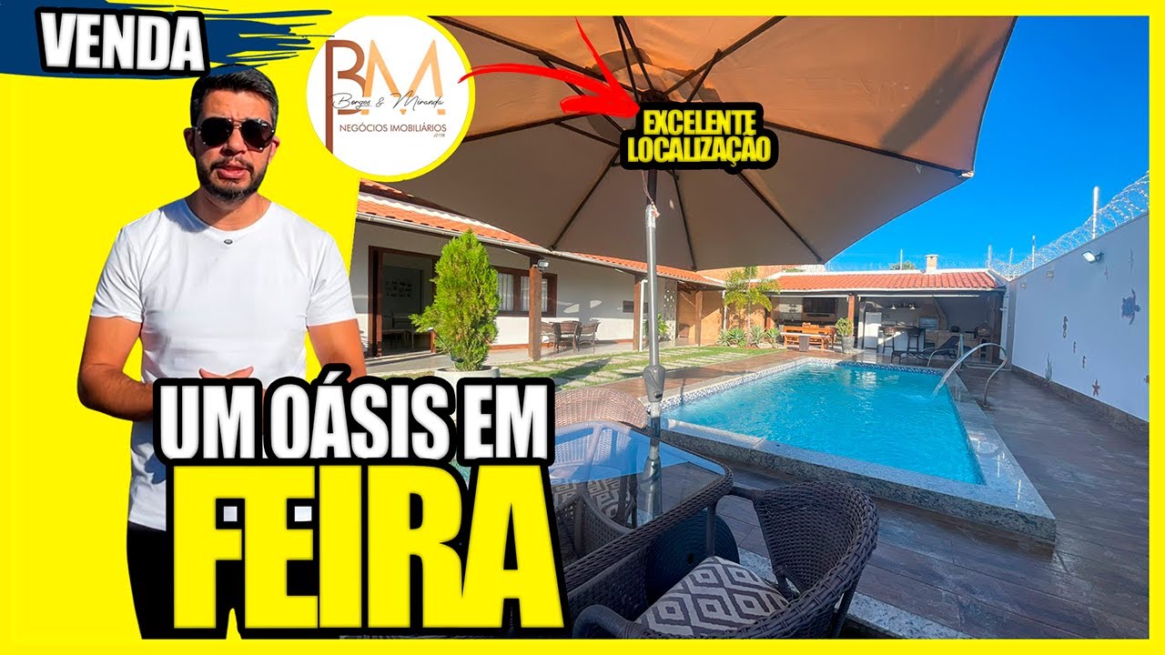 UM OÁSIS DENTRO DE FEIRA DE SANTANA! VOCÊ NÃO VAI ACREDITAR NESTE IMÓVEL!