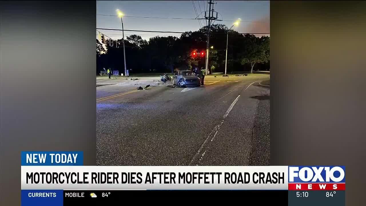 Motorcycle rider dies after Moffett Road crash