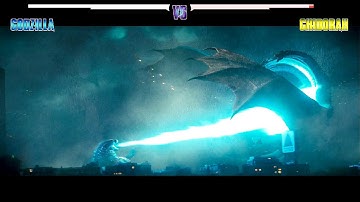Godzilla vs Ghidorah But Health Bar Is Enabled | Godzilla Vs Ghidorah Battle Scene 4K