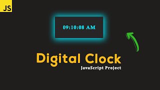 Digital Clock Using HTML CSS & JS || How to create digital clock using javascript || 59 code