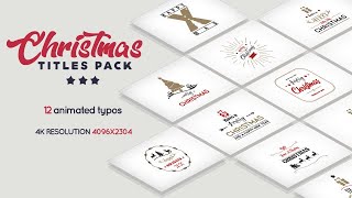 Christmas Titles Pack After Effects Templates