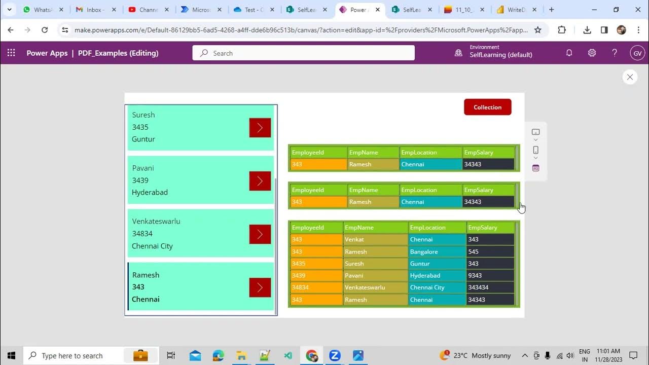 18.How to design HTML Table using HTML Input in different ways in Power ...