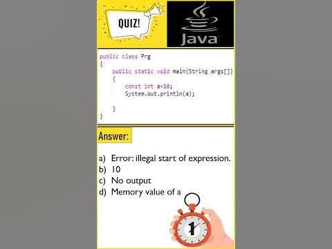 11- Java Multiple Choice Quiz with explanation | Java Programming Quiz ...