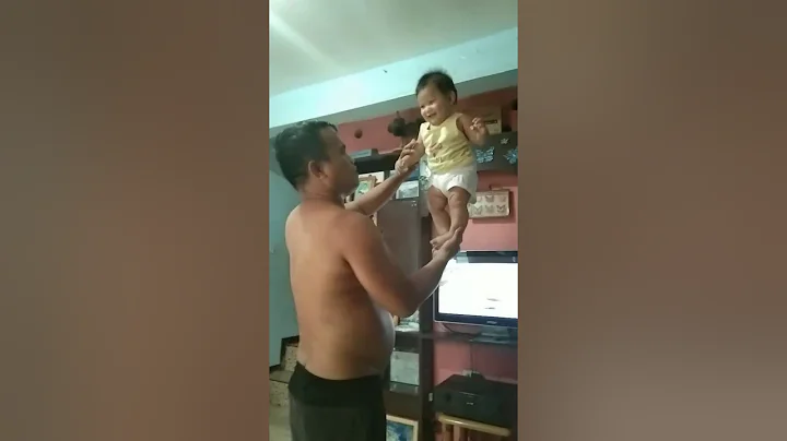 Baby udy with papa rudy was playing