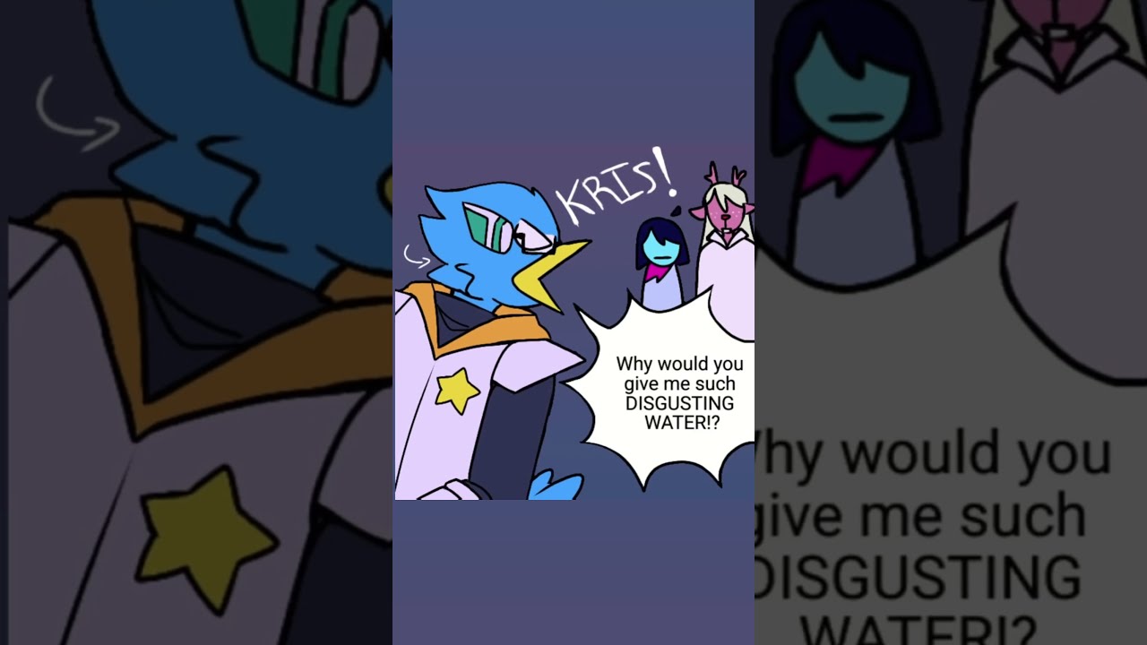 Berdly Drinks Water Deltarune Comic Dub 