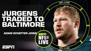 NFL Live reacts to Eagles trading Cam Jurgens to Ravens 👀