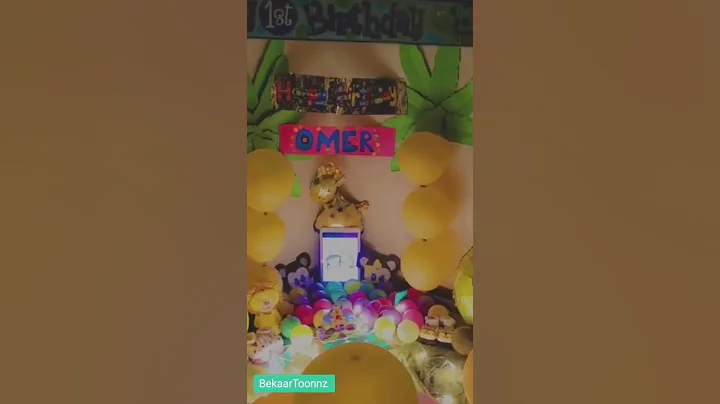 Birthday Decoration Idea For 1st Birthday | mini jungle theme | BekaarToonnz