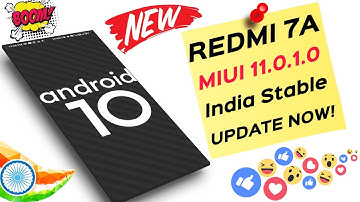 REDMI 7A ANDROID 10 UPDATE MIUI 11.0.1.0. STABLE UPDATE  | MIUI 11.0.1.0 NEW UPDATE | REDMI 7A INDIA
