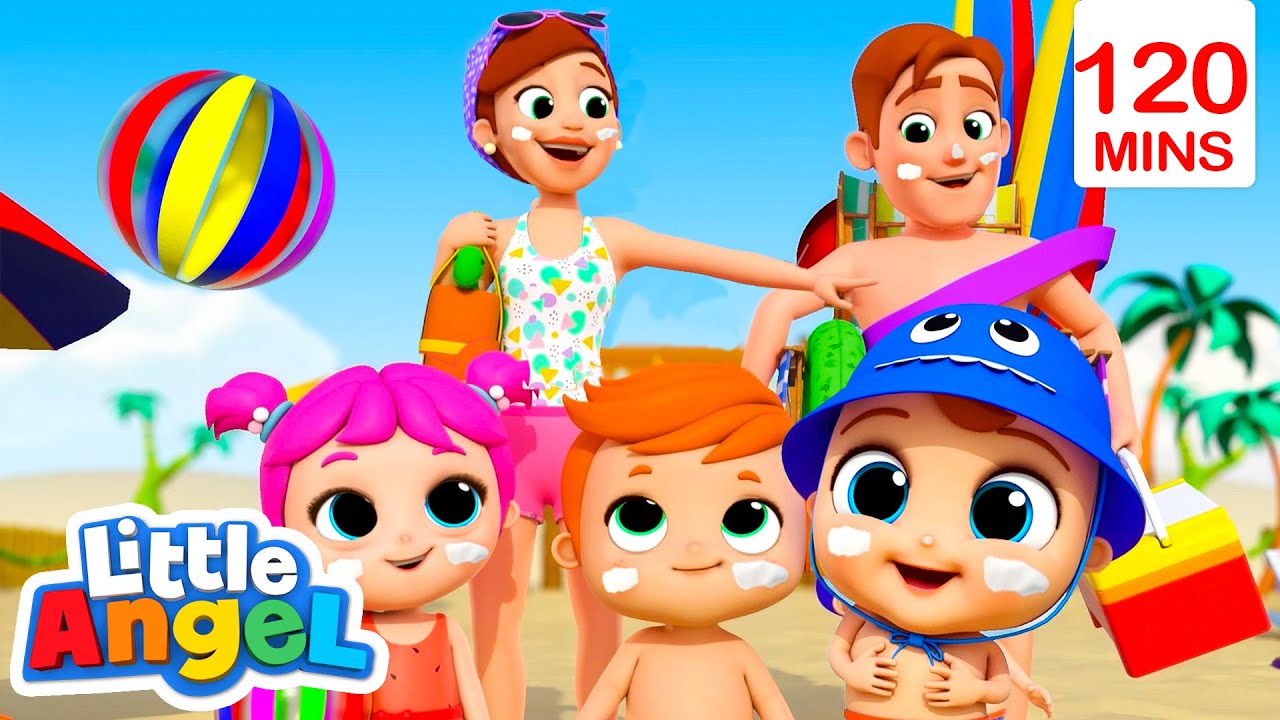 Safe Summertime Fun | 2 Hour Beach + Pool Songs | Healthy Habits Little Angel Nursery Rhymes