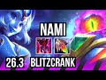 NAMI &amp; Brand vs BLITZCRANK &amp; Miss Fortune (SUP) | Good KDA: 2/2/34 | EUW Master | 26.3