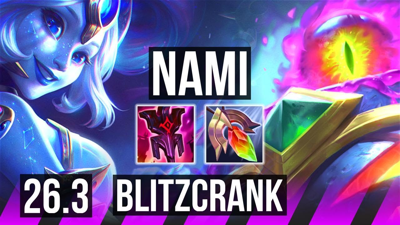 NAMI & Brand vs BLITZCRANK & Miss Fortune (SUP) | Good KDA: 2/2/34 | EUW Master | 26.3
