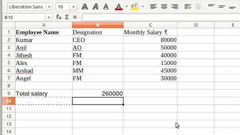 Computerised Accounting - PracticalsSUM,SUMIF