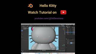 Kitty in Blender #blender #blendermarket #blendershorts #shorts  #animation #blenderdaily
