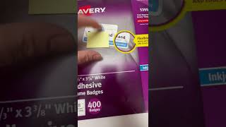Impress guests w/ customizable name label-so professional! Avery 5390 Insert Badge Refill, Fits 2-1/
