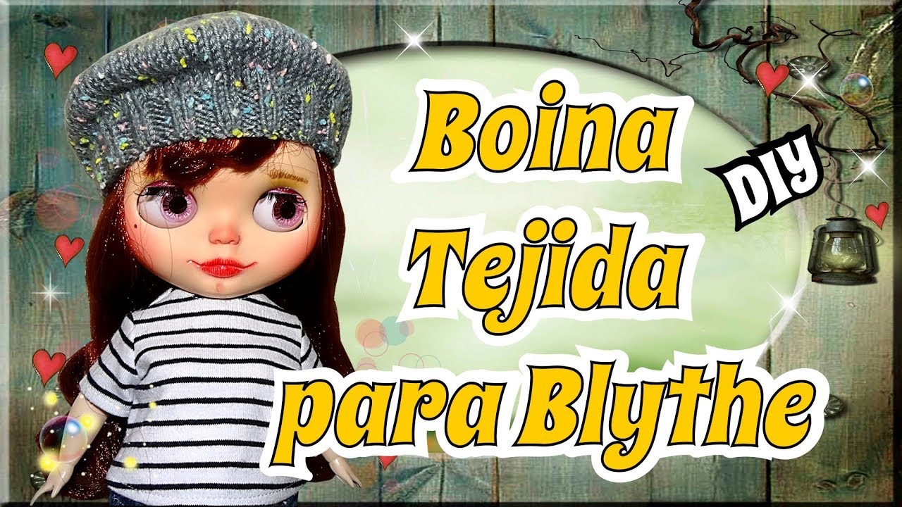 Como hacer un Boina para tu muñeca Blythe con 2 agujas - Tutorial facil de Tejido