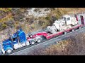 Massive oversize load takes on porters pass  by drone