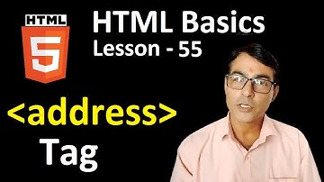 Address Tag in HTML | HTML Basic lesson - 55 | Html For beginners in hindi