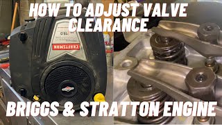 How to adjust valve clearance on a Briggs and Stratton engine
