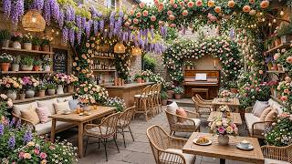 Relaxing Morning Jazz Music for Work, Study ☕ Outdoor Cafe Ambience &amp; Warm Jazz Background Music