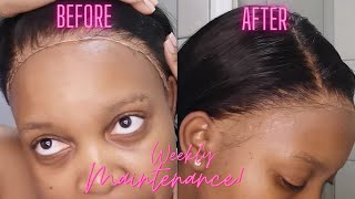 EASY FRONTAL WIG MAINTENANCE|FROM CRUSTY TO MELTED LACE| SOUTH AFRICAN YOUTUBER|TERSIA TSHABALALA