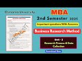 MBA 2nd Sem BRM Unit 2: Research Process &amp; Data Collection Important Questions #pdf @FinalFocusYt