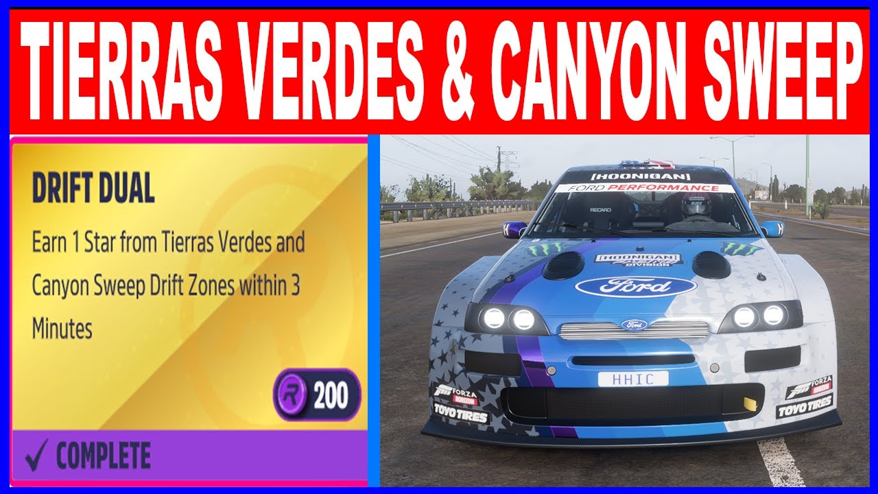 Forza Horizon 5 Tierras Verdes Drift Zone and Canyon Sweep Drift Zone Location - Drift Dual
