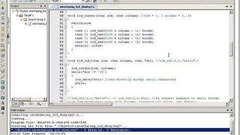 Interfacing LCD simulation using Keil 5 and ISIS 7