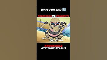 KROOKODILE VS DRAGONITE || KROOKODILE ATTITUDE STATUS || #pokemon #shortfeed #shorts #viralshorts
