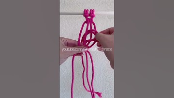 #shorts macrame basic knot tutorial for beginners - how to macrame knot reverse endless fall knot