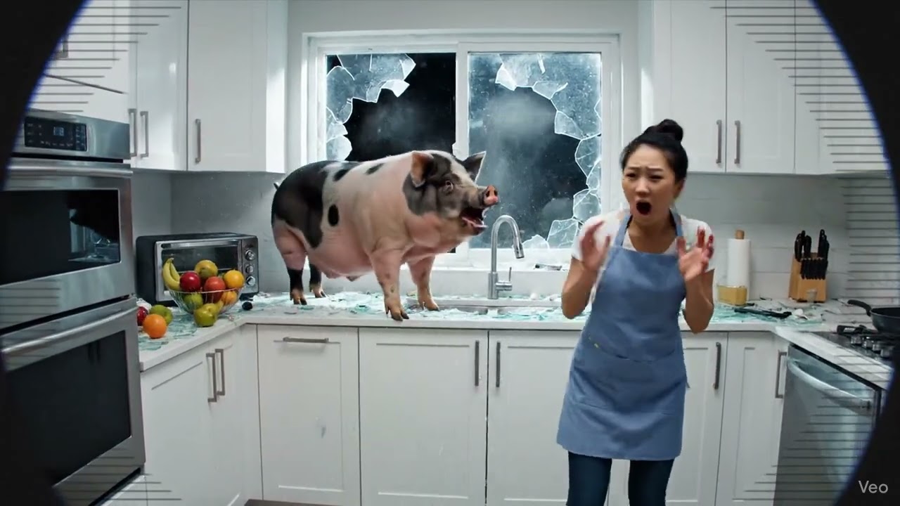 Porco Voador Invade Cozinha 
