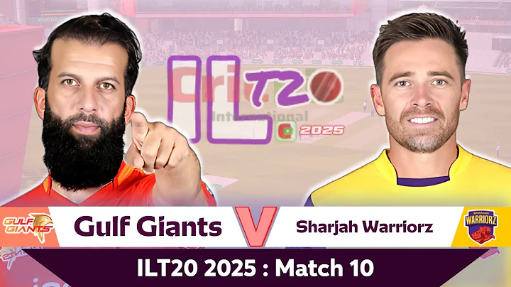 Gulf Giants vs Sharjah Warriorz | ILT20 2025 : Match 10 | GG vs SW