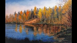 🔝 ХуДоЖнИкИ Картина маслом / Осень озеро пляж / Рисуем вместе с Александром Григорьевым 🔝 ХуДоЖнИкИ Картина маслом / Осень озеро пляж / Рисуем вместе с Александром Григорьевым
