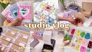 studio vlog 🌷 packing orders, new products, label printer ft. Omezizy