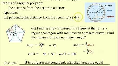 10.3 areas of regular polygons