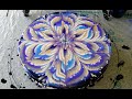 (421) Acrylic SPIN FLOWER painting ~ CUP BOTTOM reverse flower dip ~ Step by step ~ Paint #WithMe