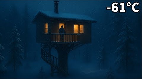 How I Built a Treehouse to Survive the Frozen Wilderness | Off Grid in the Blizzard