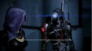 Tali and Legion team up against Shepard