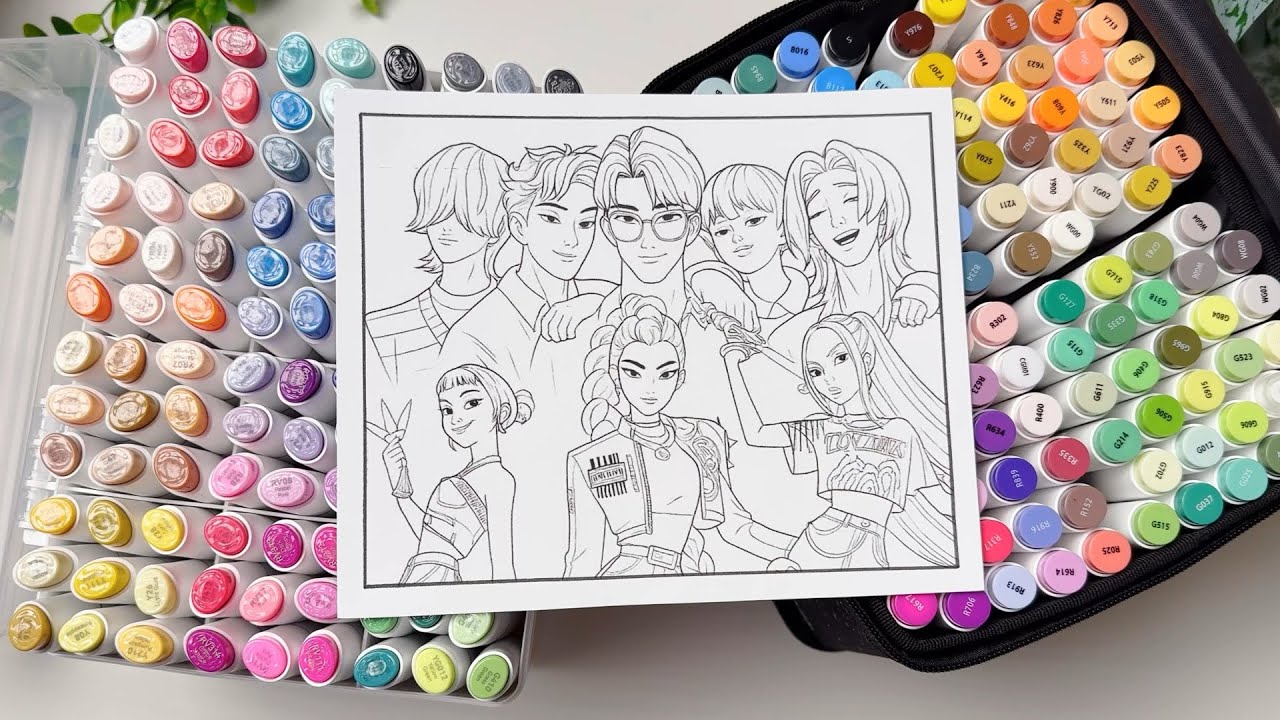 KPop Demon Hunters New Coloring Book | How to Coloring Huntrix