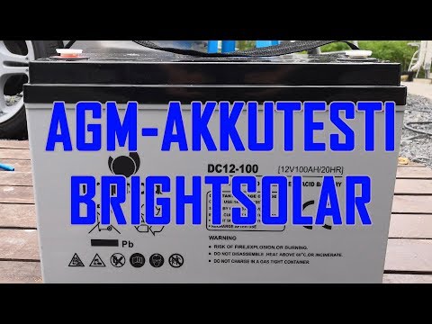 AKKUTESTI: Brightsolar DC12-100Ah AGM VS. Exide EM900 x 4