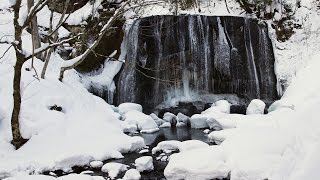 [ 4K Ultra HD ] 達沢不動達 雪景色 Tatsusawa-fudo falls in winter (Shot on RED EPIC)