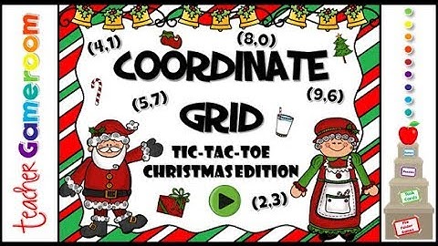 Coordinate Grid Tic Tac Toe Christmas Game