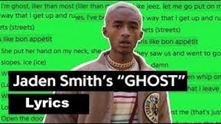 GHOST Jaden Smith Lyrics Video