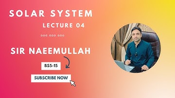 4 Solar System Terms | Solar System | BS 5 to 15 | Day 02 lecture