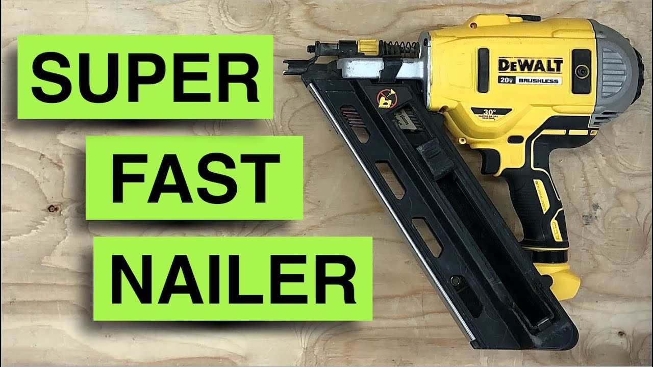 DeWalt 15 Gauge Nail Gun Review | Great DIY Nail Gun - YouTube