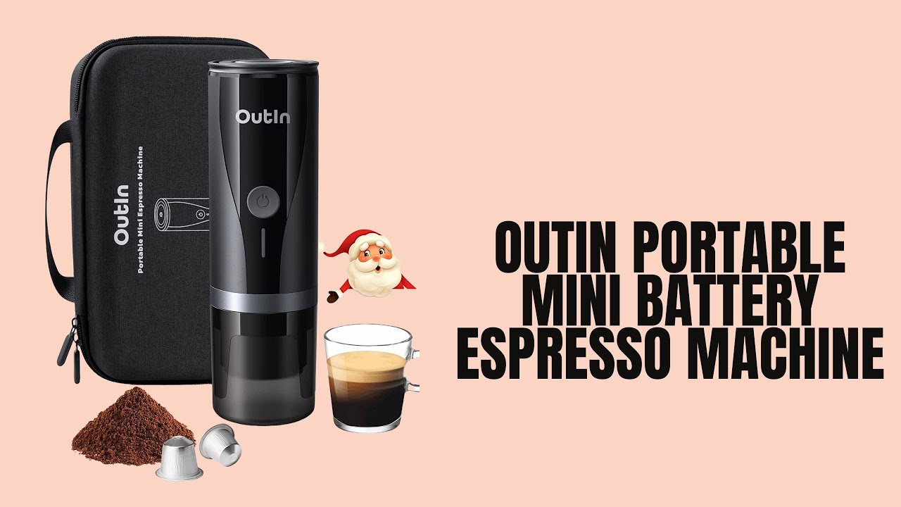 Outin Nano Portable Electric Espresso Machine with 3-4 Min Self-Heating, 20  Bar Mini Small 12V 24V Car Coffee Maker, Compatible with NS Capsule 