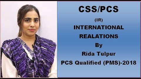 Introduction to CSS/PCS and International Relations