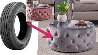Making Coffee Table With Old Car Tires