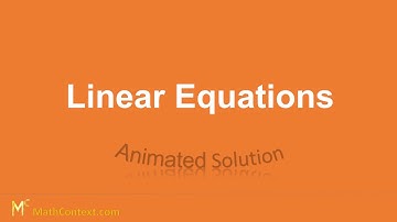 Algebra  - how to solve linear equations #2